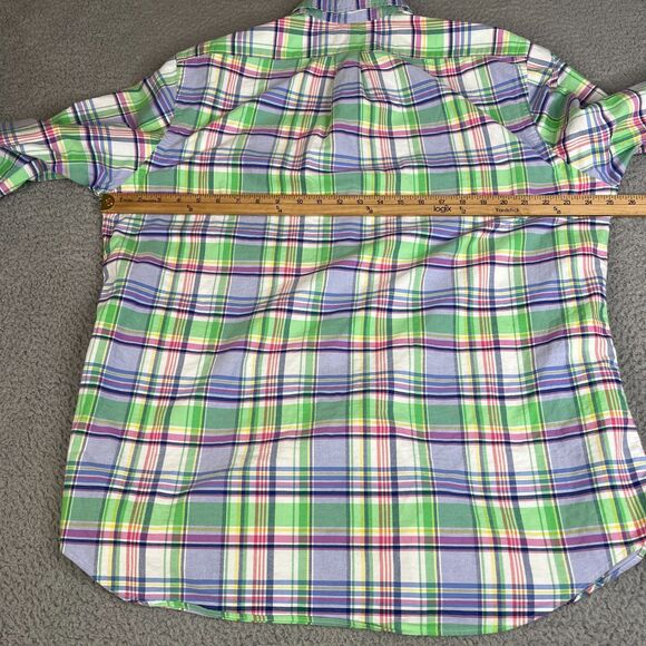 Ralph Lauren Shirt Men XL Green Purple Blue Oxford Long Sleeve Button Down - Picture 9 of 11